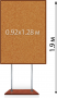 Пробковая доска напольная 0.92х1.28 м.